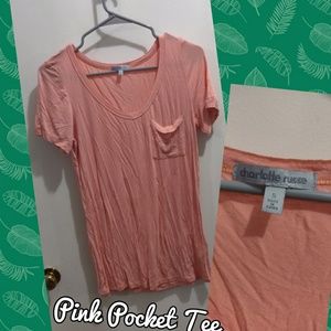 Basic Pink Pocket Tee